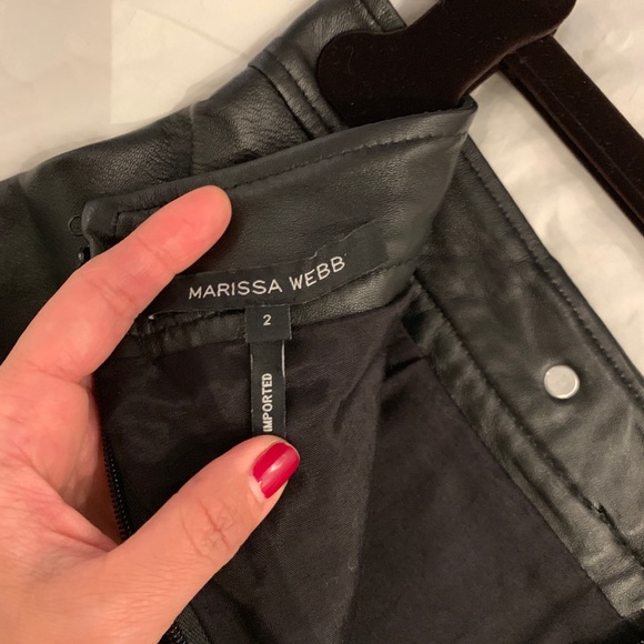 Marisa Webb Leather Skirt - Picture 3 of 6